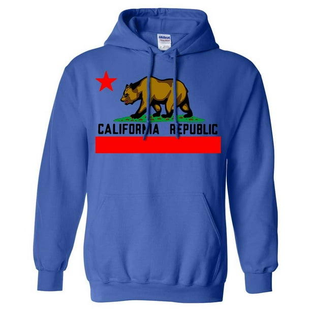 Dolphin Shirt Co California Republic Borderless Bear Flag Black Text Youth Sweatshirt Hoodie